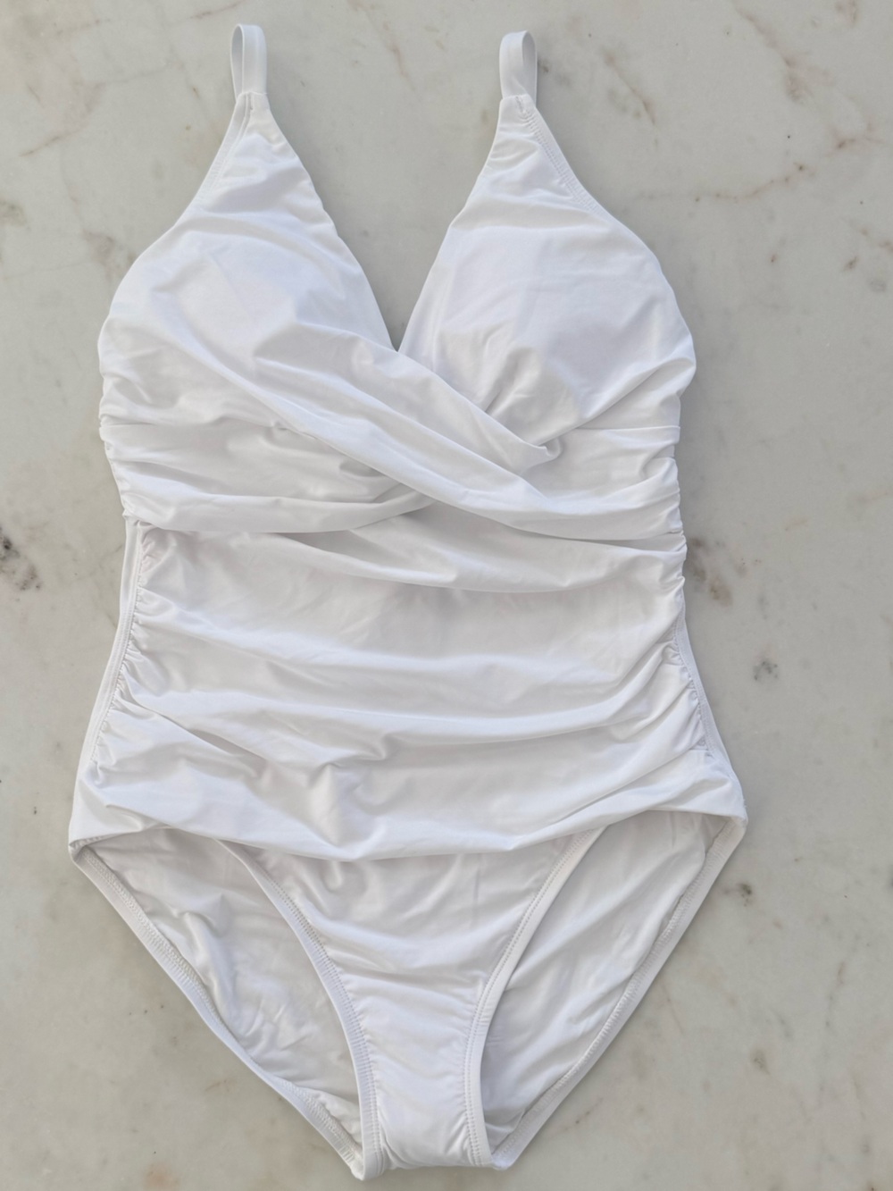 Classic White One-Piece Swimsuit
